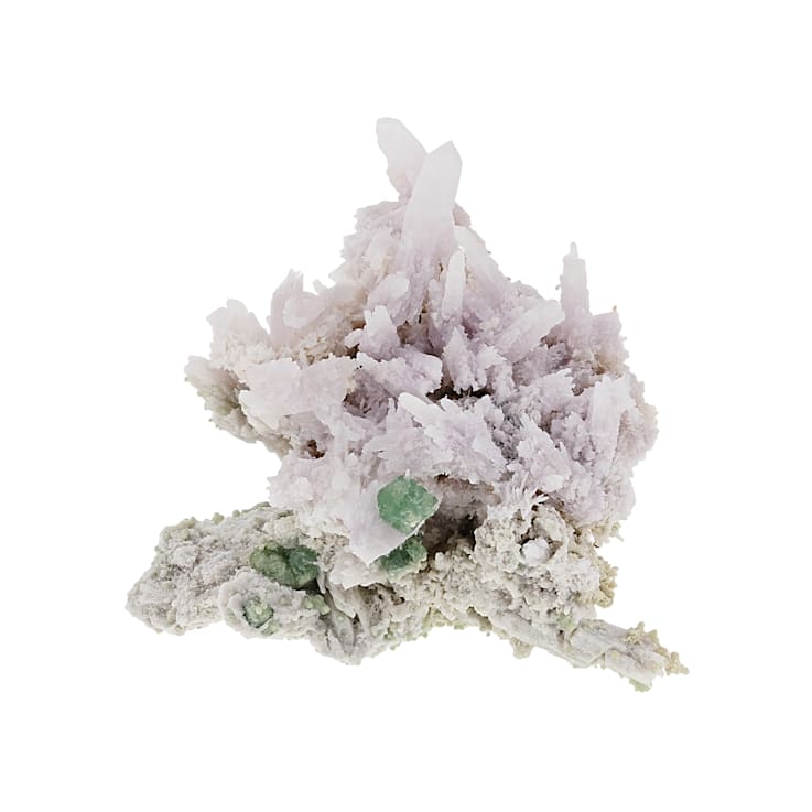 Demantoid and Quartz in Matrix Mineral Specimen