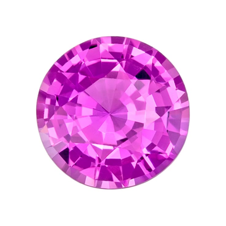 Pink Sapphire Loose Gemstone Unheated 6.42mm Round 1.17ct