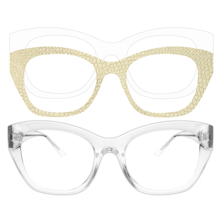 Champagne Glow Weslyn Reader and Eyewear Applique Set +1.25 strength