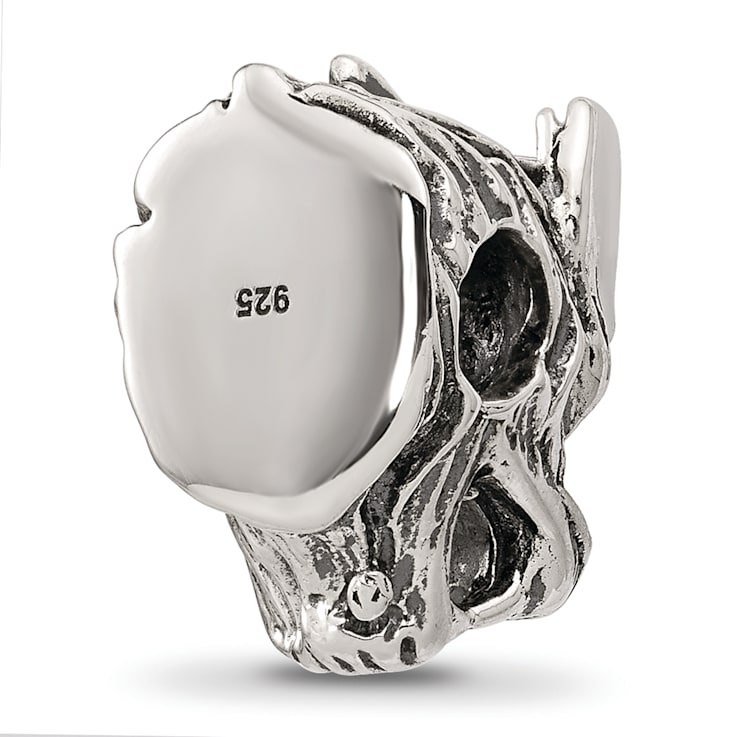 Sterling Silver Textured Dragon Head Bead