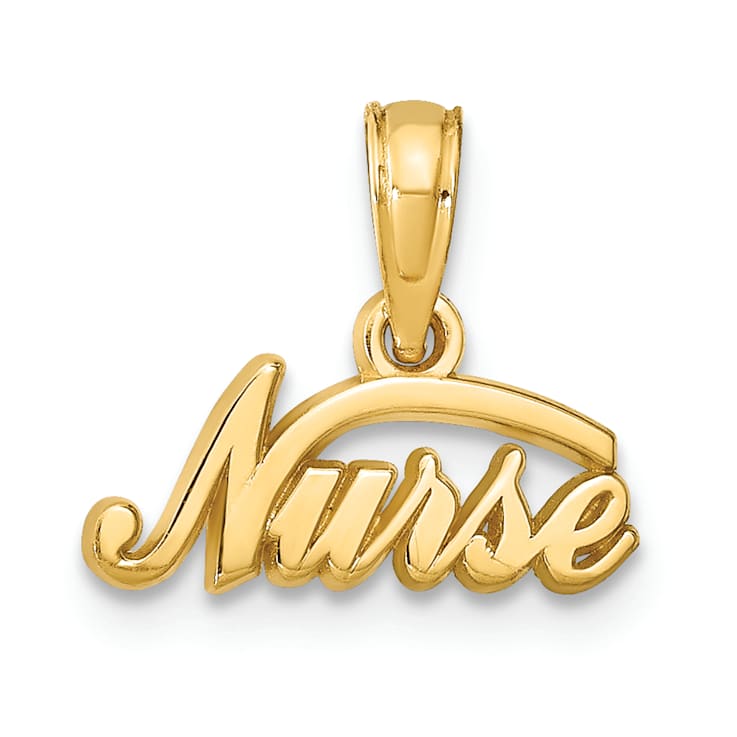 14k Yellow Gold Nurse Pendant