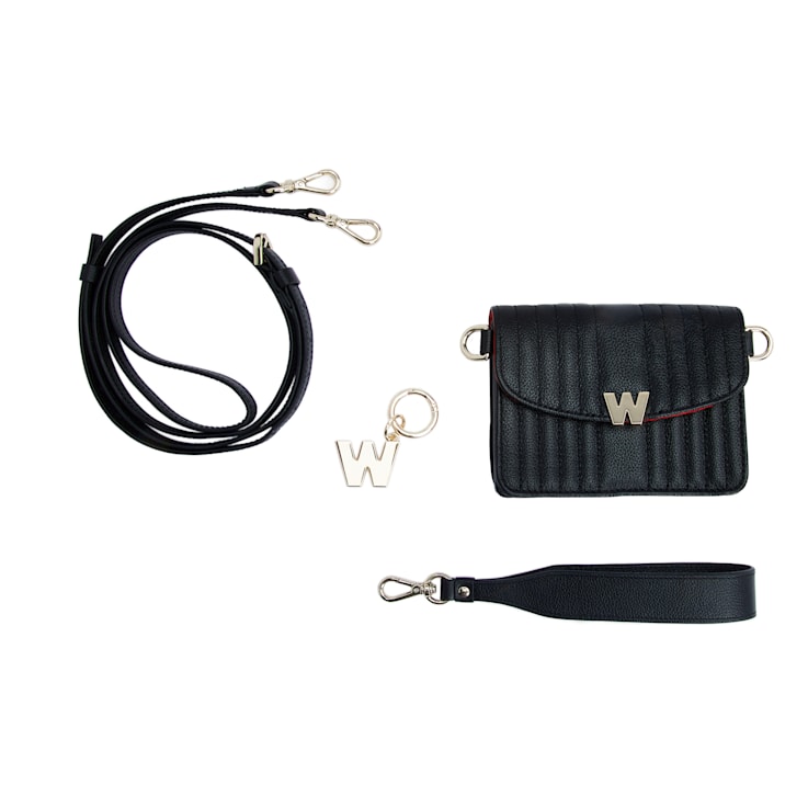 Mimi Black Mini Bag with Wristlet