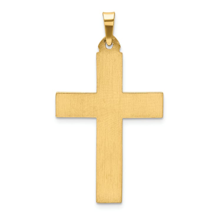 14K Yellow Gold Polished Latin Cross Pendant