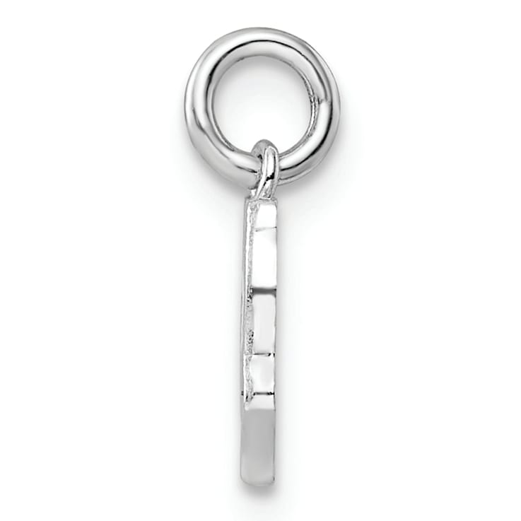 Rhodium Over Sterling Silver Multi-color Enameled Owl Children's Pendant