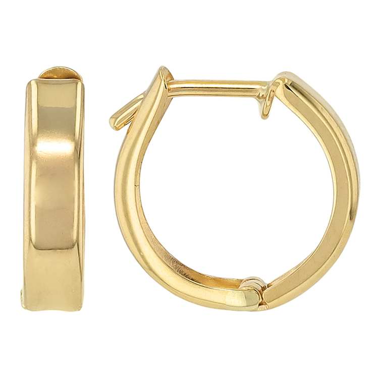 Small Diamond-Cut Huggie Hoop Earrings In 10K Gold