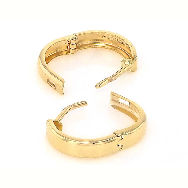 Small Diamond-Cut Huggie Hoop Earrings In 10K Gold