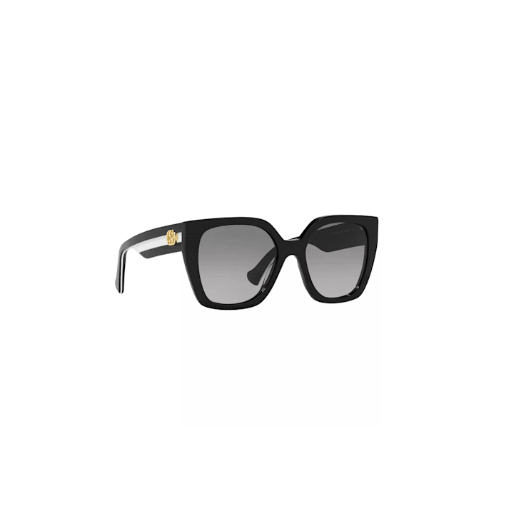 Gucci Butterfly Sunglasses Black/Gray Gradient/White 55mm