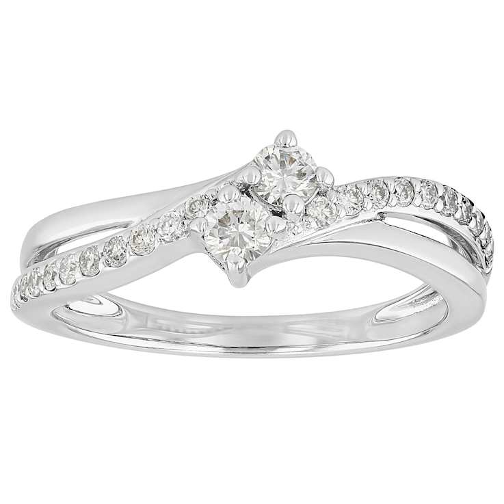 Lab Grown Diamond Crossover In Sterling Silver