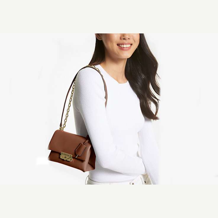 Michael Kors Cece Small Brown Shoulder Bag