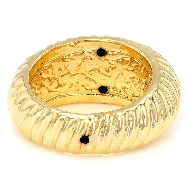 Electroform Scallop Ring In 18K Gold Over Bronze