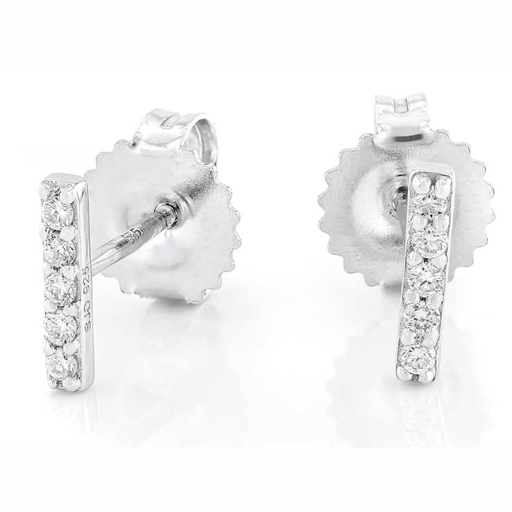 Lab-Grown Diamond Stud Earrings In Sterling Silver