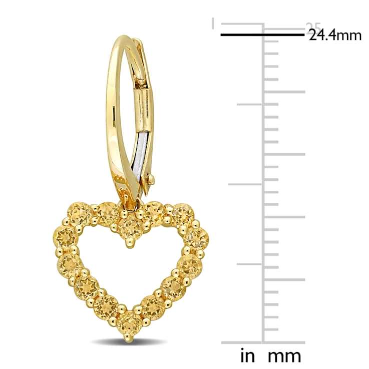 Citrine 10K Yellow Gold Earrings 1.12ctw