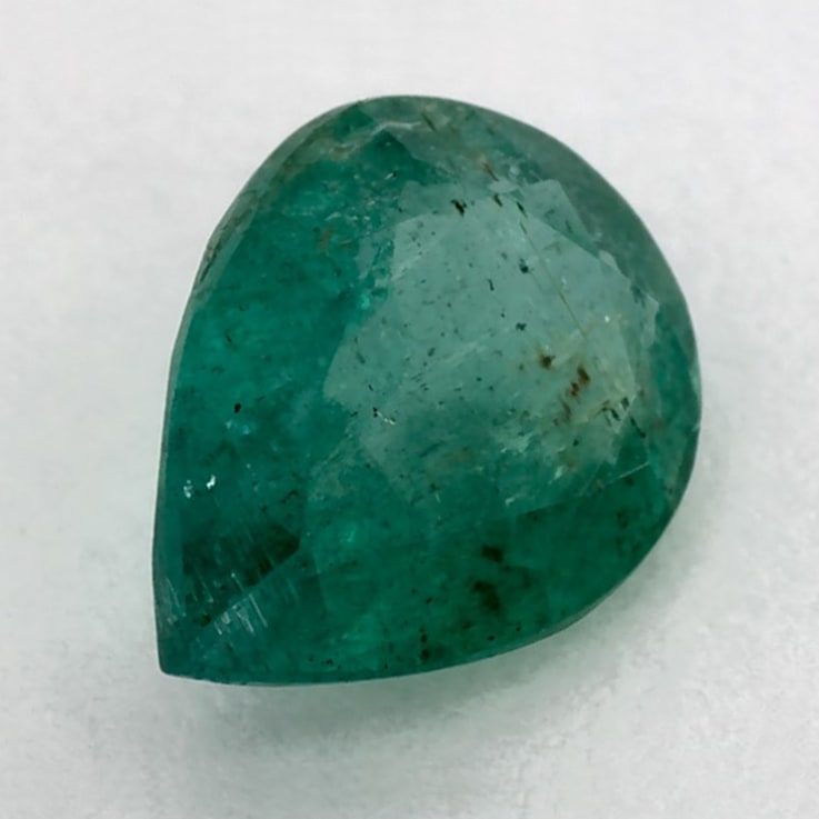 Zambian Emerald 8.06x5.92mm Pear Shape 0.98ct