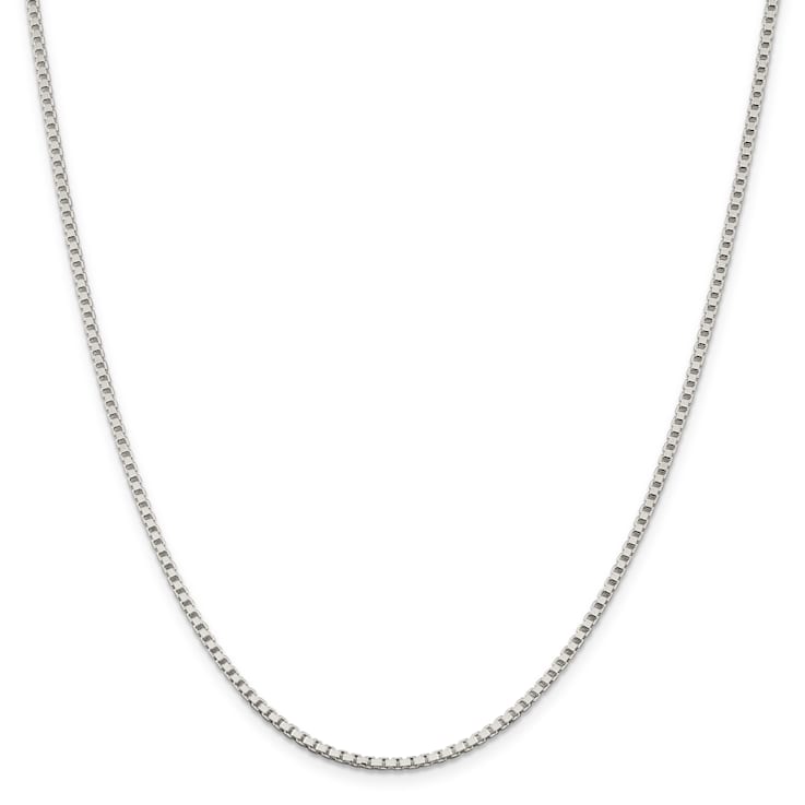 Sterling Silver 2mm Box Chain Necklace
