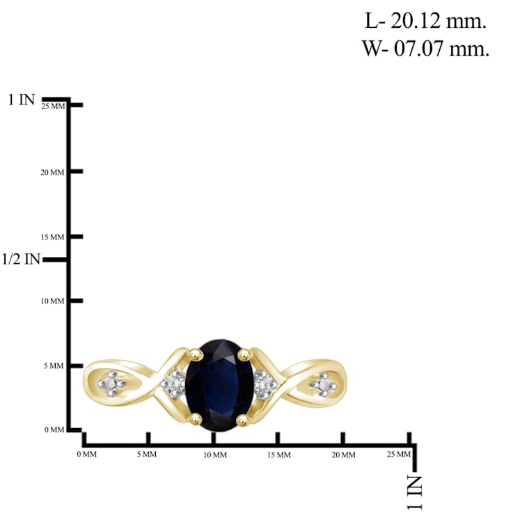 Black Sapphire 14K Gold Over Sterling Silver Ring 1.00ctw