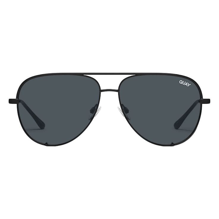 QUAY "HIGH KEY MICRO" Black Aviator Frame / Smoke Polarized
Lenses Sunglasses