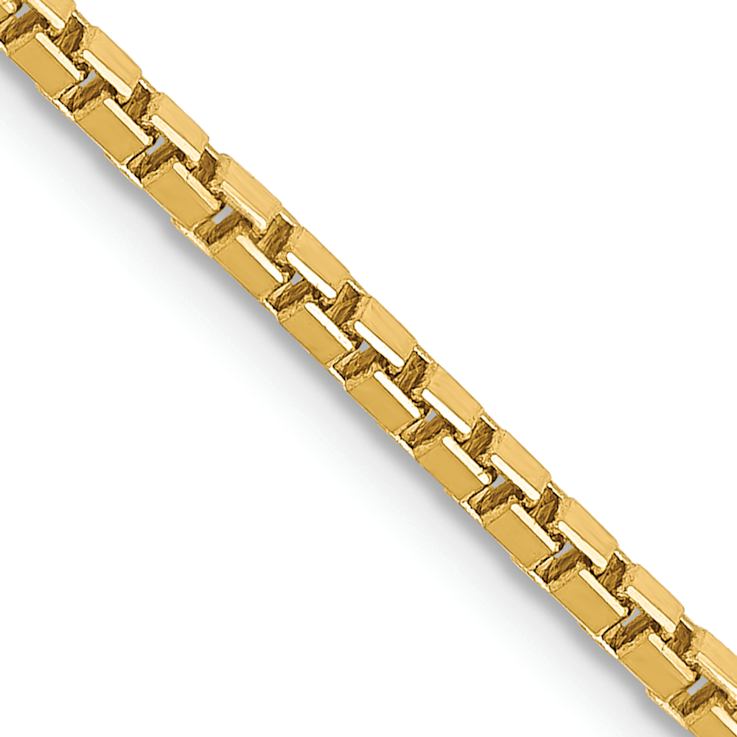 14k Yellow Gold 1.9mm Box Chain 22 14k Yellow Gold 1.9mm Box Chain 22