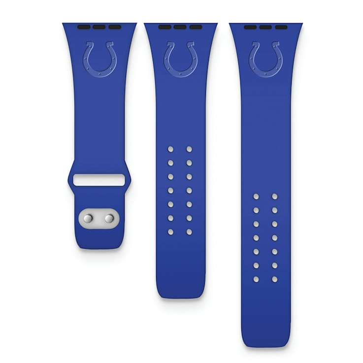 Gametime Indianapolis Colts Blue Debossed Silicone Apple Watch Band 42/44mm  M/L. Watch not included. - 133QSN