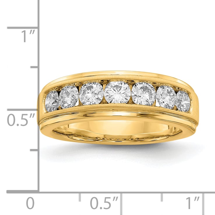 10K Yellow Gold Lab Grown Diamond, SI1/SI2, G H I, Men's Ring
