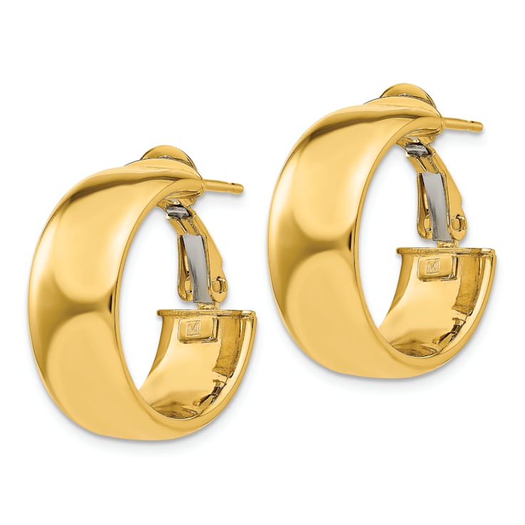 14k Yellow Gold 3/4" Small Hoop Earrings