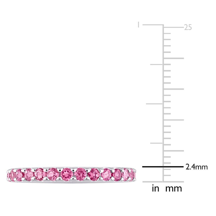 Pink Tourmaline 10K White Gold Ring 0.87ctw