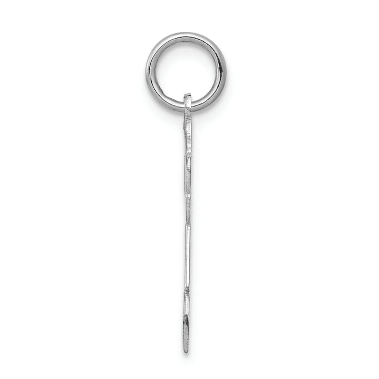 Rhodium Over 14k White Gold Satin Girl Joy Charm