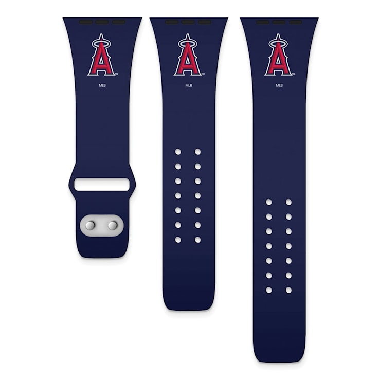 Gametime MLB Los Angeles Angels Navy Silicone Apple Watch Band (38/40mm
M/L). Watch not included.