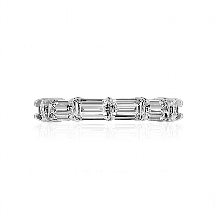 White Cubic Zirconia Platinum Over Sterling Silver Ring 3.50ctw