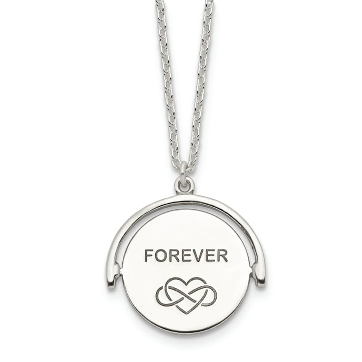 Sterling Silver I Love You Forever Necklace