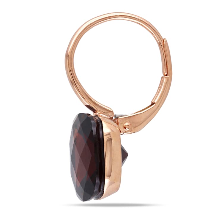 Garnet 14K Pink Gold Earrings 9.50ctw
