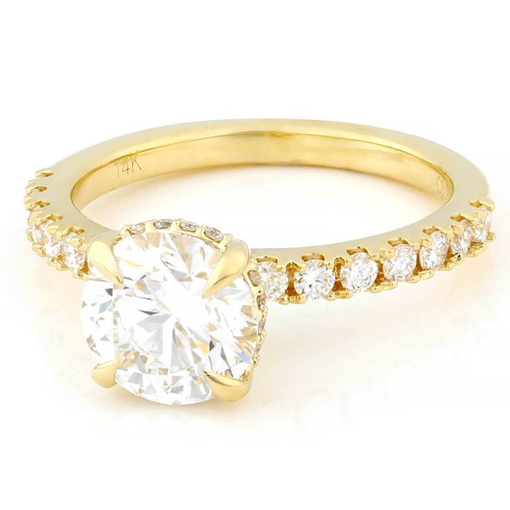 Lab-Grown Diamond Solitaire Ring In 14K Yellow Gold 2.50ctw