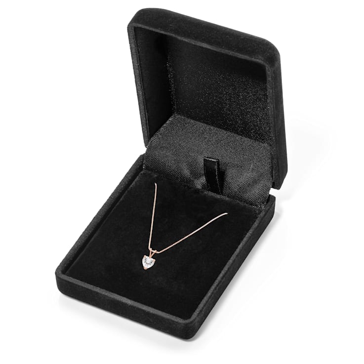 White Cubic Zirconia 14k Rose Gold Pendant With Chain 2.00ctw