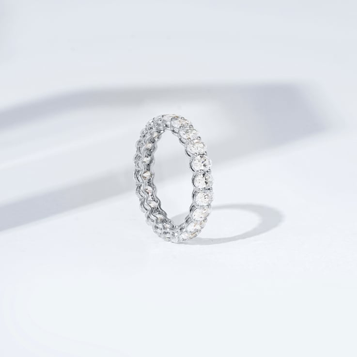 White Cubic Zirconia Platinum Over Sterling Silver Ring 3.60ctw