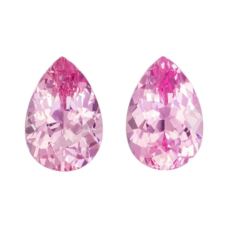 Pink Spinel 7.5x5.1mm Pear Shape Matched Pair 1.91ctw