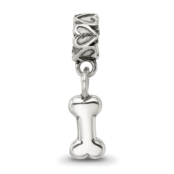 Sterling Silver Dog Bone Dangle Bead