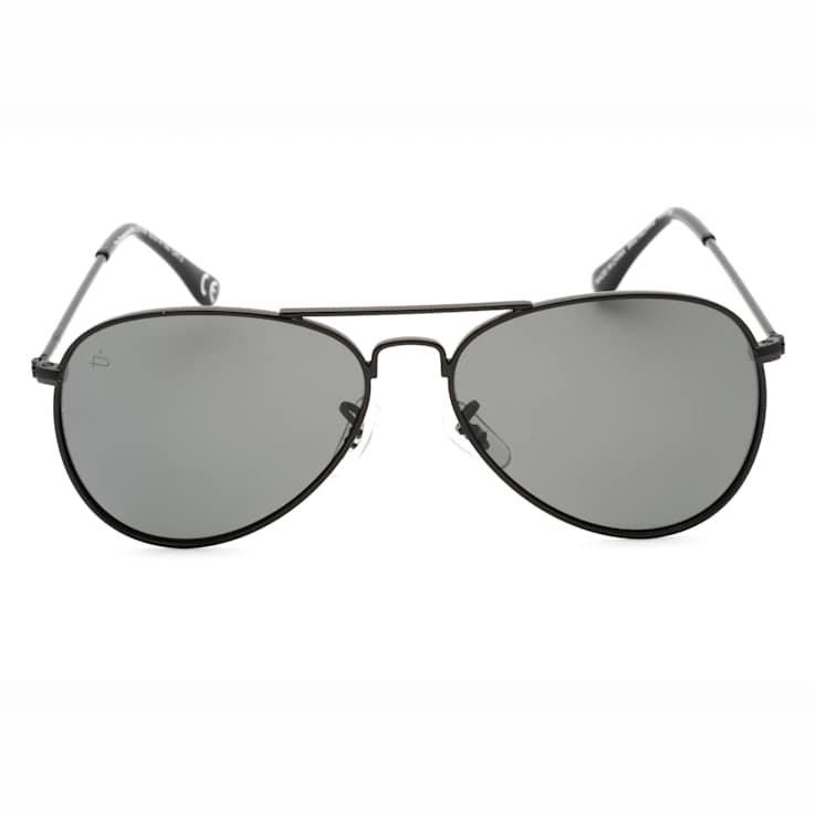 Prive Revaux Commando Mini Caviar Black Aviator Frame / Gray Lenses Sunglasses