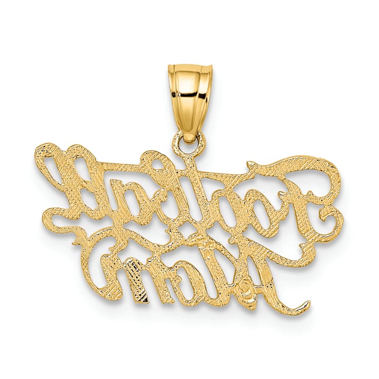 10K Yellow Gold Football Mom Charm