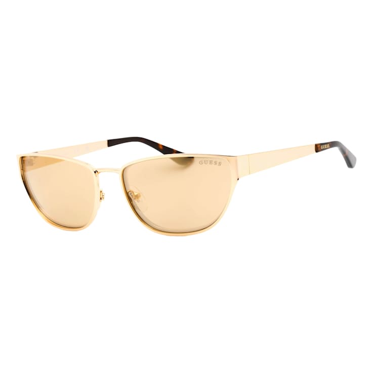 Guess Gold Frame / Brown Mirrored Lenses Sunglasses