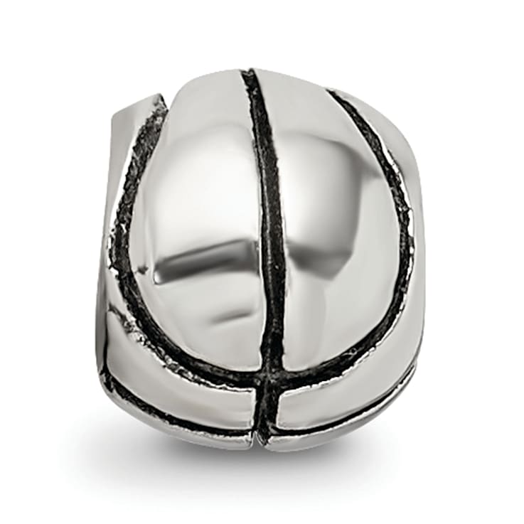 Sterling Silver Basketball Bead