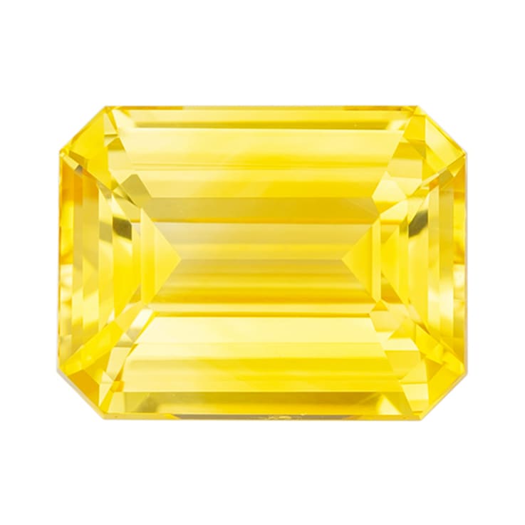 Yellow Sapphire 11.22x8.61mm Emerald Cut 6.00ct