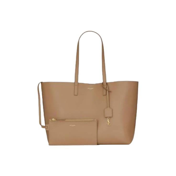 Yves Saint Laurent East-West Shopping Tote in Taupe