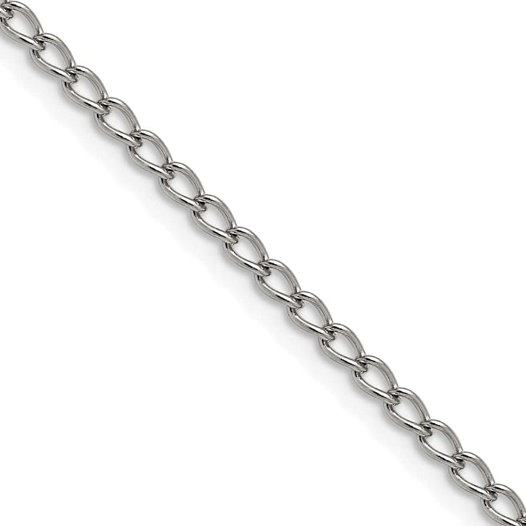 Sterling Silver 3mm Curb Chain Necklace