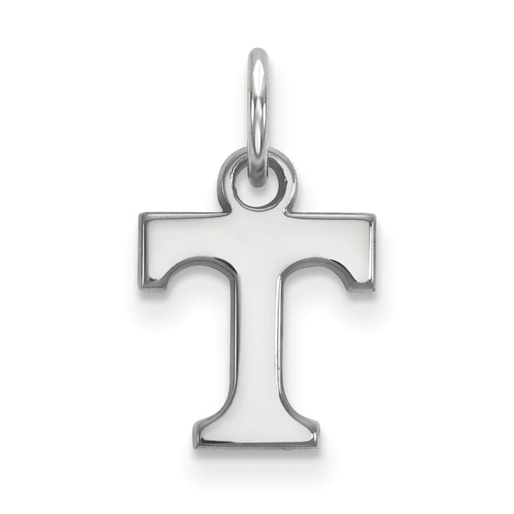 Rhodium Over Sterling Silver LogoArt University of Tennessee Extra Small Pendant