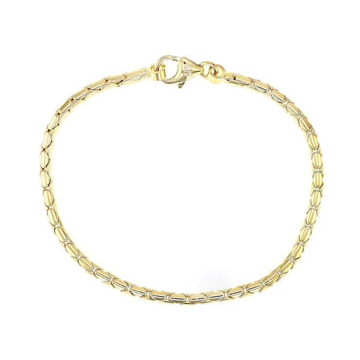 Cardano Link Bracelet In 18K Gold Over Bronze