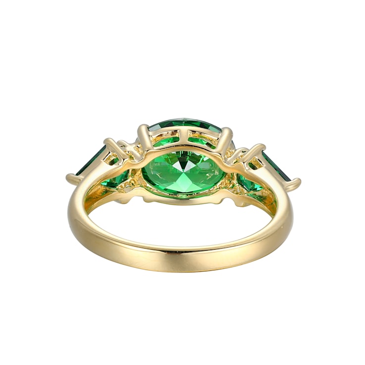 Green Cubic Zirconia 18k Yellow Gold Over Sterling Silver May Birthstone
Ring 5.08ctw