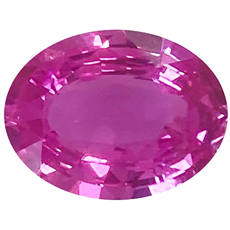Pink Sapphire Loose Gemstone Unheated 10x7.6mm Oval 2.51ct