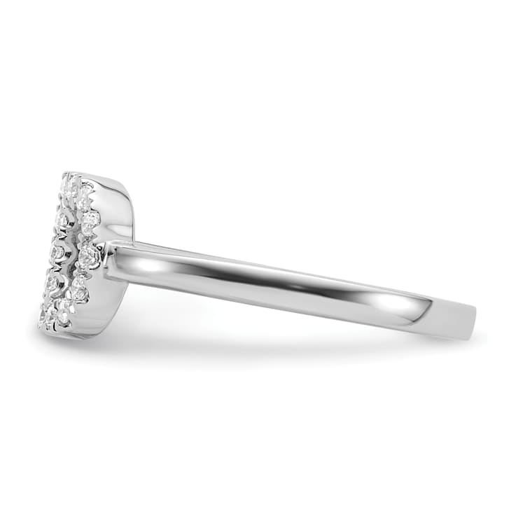 Rhodium Over 14K White Gold Lab Grown Diamond VS/SI GH, Initial D
Adjustable Ring