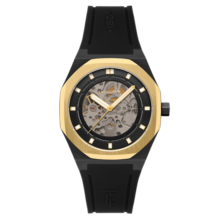 Thomas Earnshaw Discovery Drake Skeleton Black Dial Black Stainless
Steel Band Automatic Watch