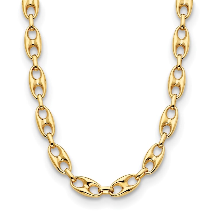 14K Yellow Gold 10mm Anchor Link 20-inch Necklace