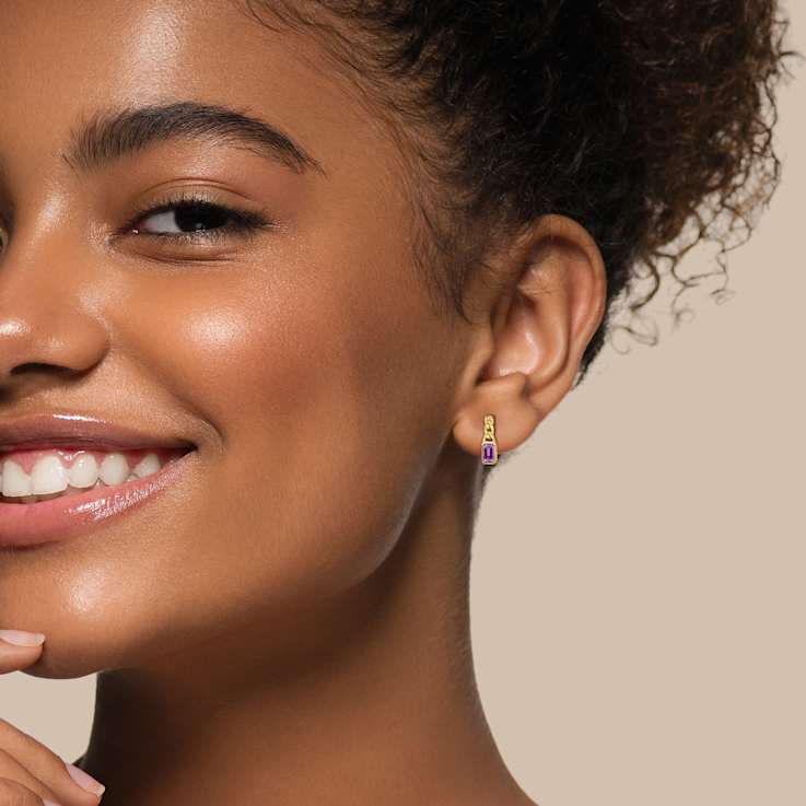 Amethyst 14K Yellow Gold Earrings 0.60ctw